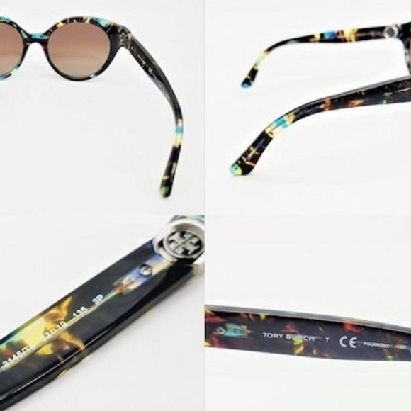 Tory Burch Black and Blue Oversized Sunglasses main image 5